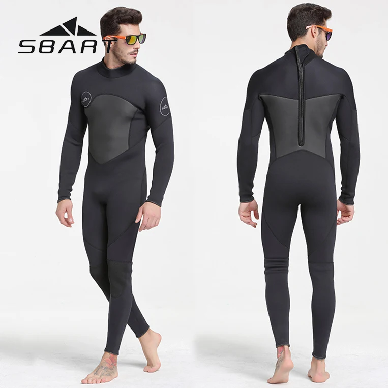 Сплошной купальник Sbart 3 мм мужской костюм для дайвинга плотная теплая зимняя