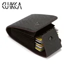 Новинка, Модный деловой кожаный кошелек CUIKCA в стиле унисекс, чехол для удостоверения личности, кредитных карт, визитных карточек, карманный органайзер, сумка для денег, телефона, монет