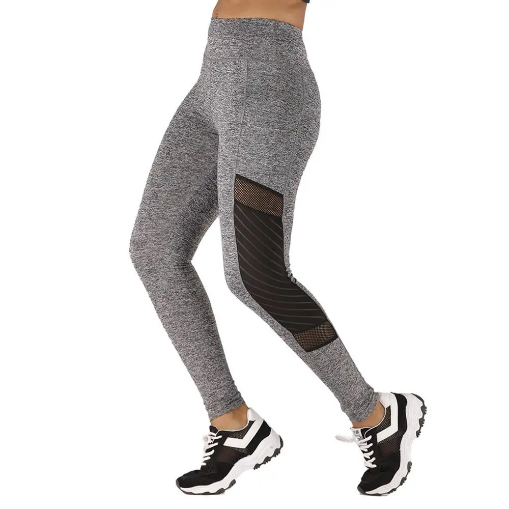 Модные женские штаны с марлевым карманом эластичные брюки для занятий йогой