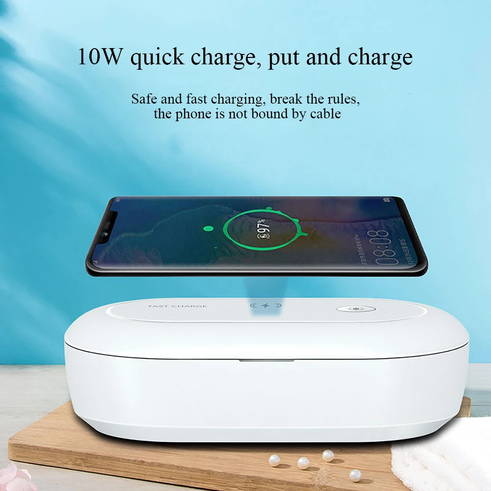 

Usb UV Sterilizer Mobile phone sterilization box Wireless Charging Mobile Power Bank Cleaning Tool Phones Cleaner Disinfection