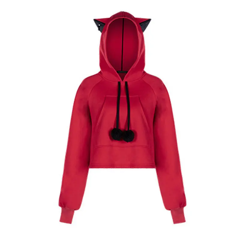red XJ1970 XITAO оболочка Drawstring толстовки женские модные новые осенний пуловер с рукавами-фонариками маленькие свежие повседневные стильные толстовки xj70 - Цвет: red XJ1970