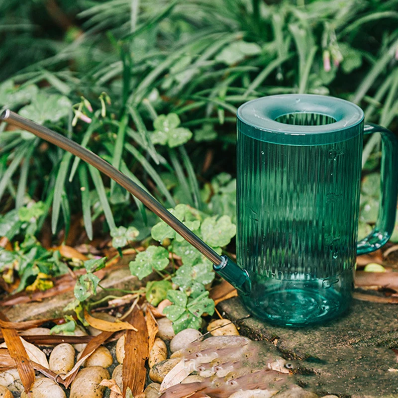 

1L Plastic Watering Can Pot Plastic Long Mouth Garden Plants Watering Tool DO