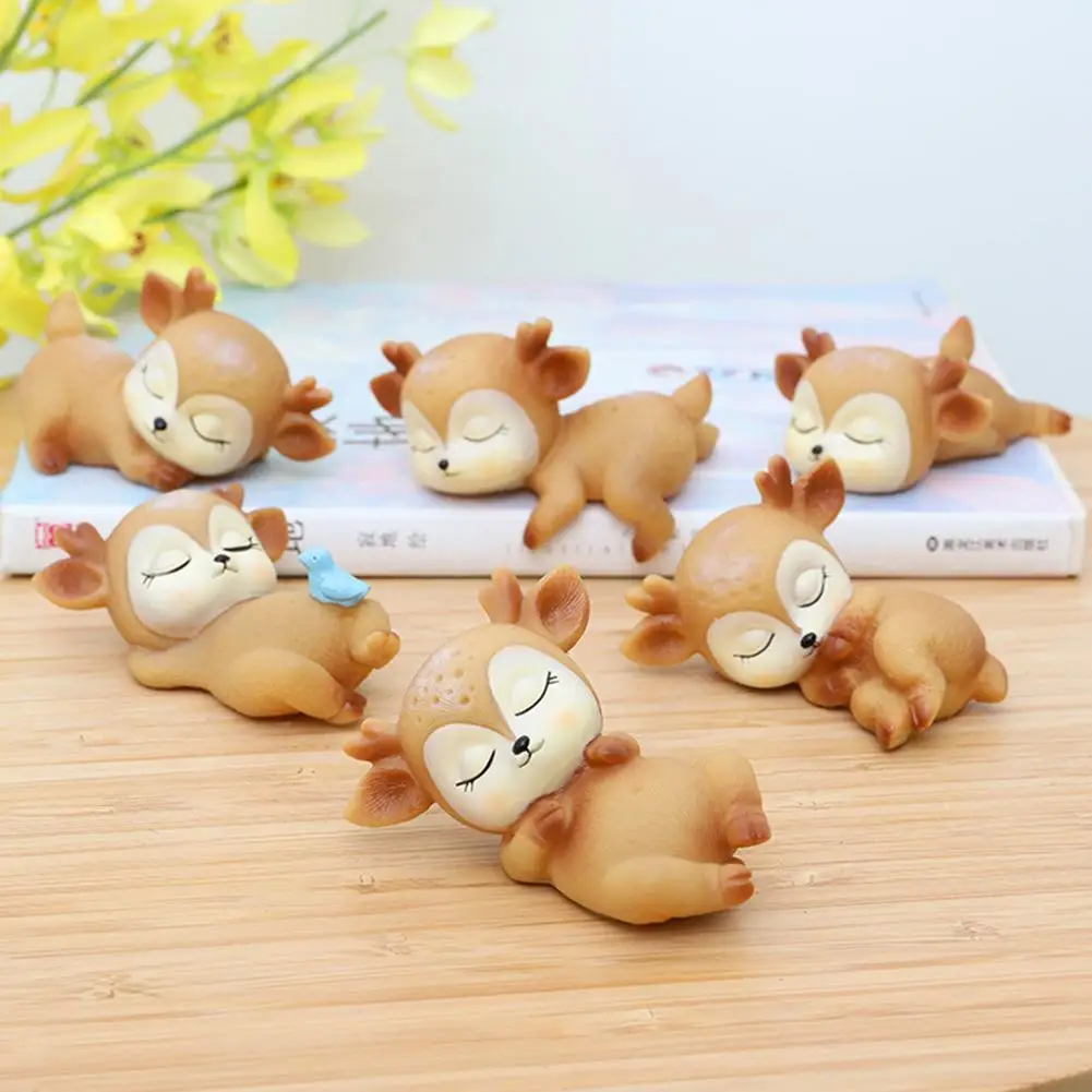 

5Pcs Silicone 3D Cute Cartoon Sleeping Deer Silicone Chocolate Resin Mold Cake DIY Fondant Decoration Mold Tools Z8L4
