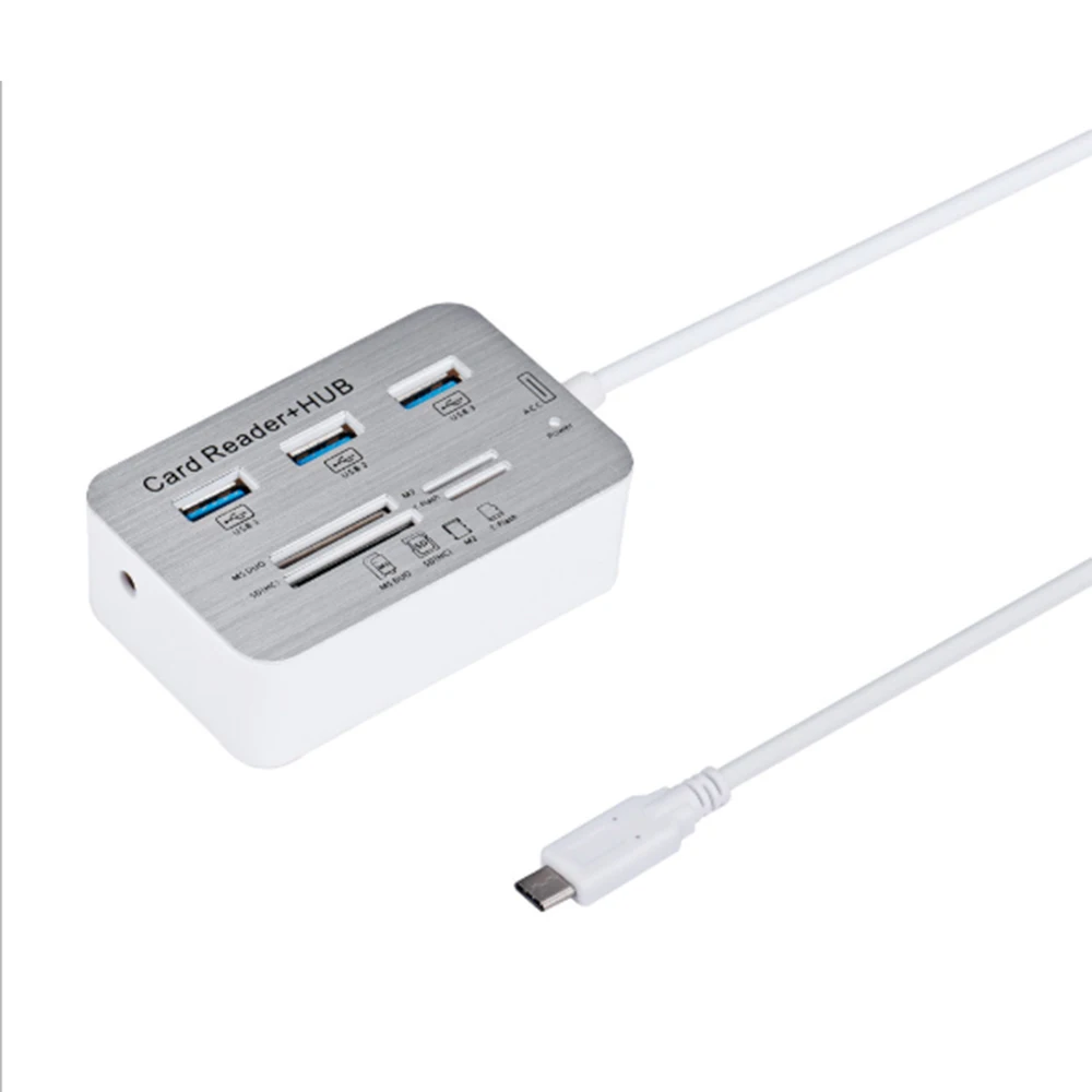 1 шт. Тип C кабель 17 см usb хаб с 3 портами (стандарт мульти концентратор TF/SD карты для