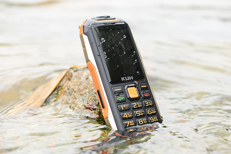 IP67 настоящий водонепроницаемый пыленепроницаемый противоударный Прочный Bluetooth 3,0 Вибрация один ключ фонарь банк питания для мобильного телефона сотовый телефон KUH T8 - Цвет: Orange