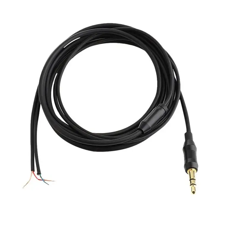 

1PC 1.5M Long Black Earphone Repair Cable TPE Headset Semi-finished Oxygen-free Copper Headset Repair Wire with 30 Cores Black