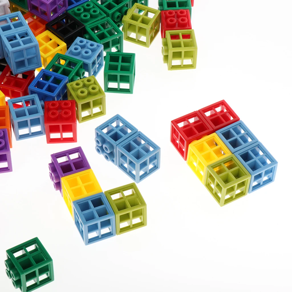 

240x Baby Manipulative Resources Mathlink Cubes Starter 10-Color Barreled