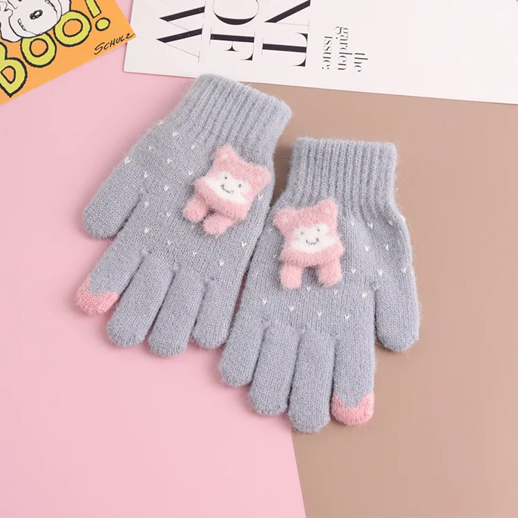 Перчатки детские зимние вязаные с пальцами От 3 до 6 лет 2019 | и варежки