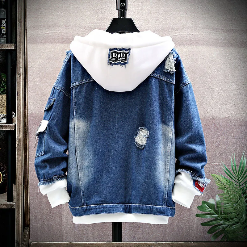 Модные весенние мужские джинсы Chaquetas красивые плюшевые джинсовые куртки