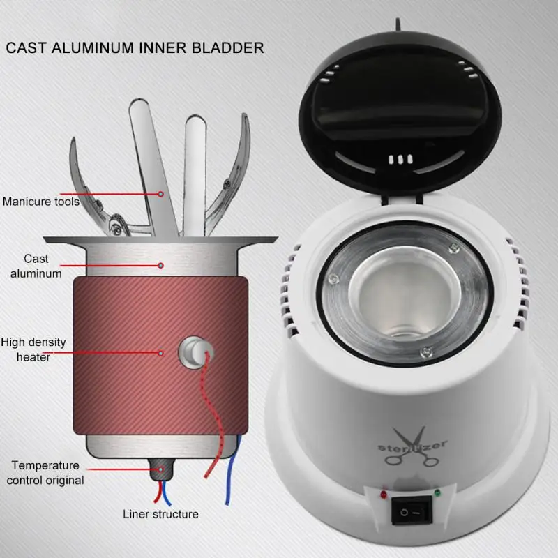 

Nail Tools High Temperature Sterilization Sterilizer Box Tool Nail Equipment Professional Or Personal Use Mini Disinfect
