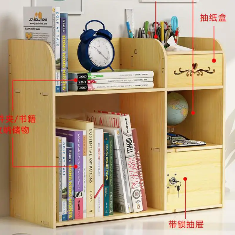 Простая книжная полка на настольной полке маленькая для детского стола