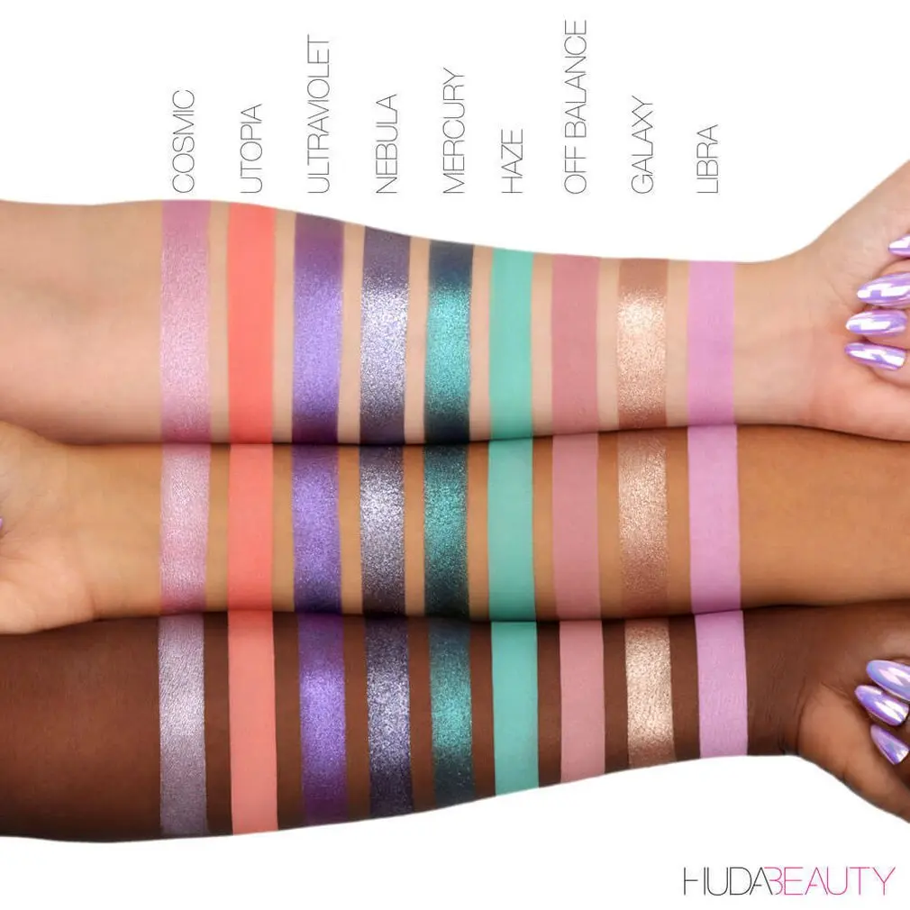 

HUDA 18 Colors Beauty Glitter Eyeshadow Palette Shimmer Pearlescent Matte Lasting Waterproof Not Blooming Eyeshadow Makeup