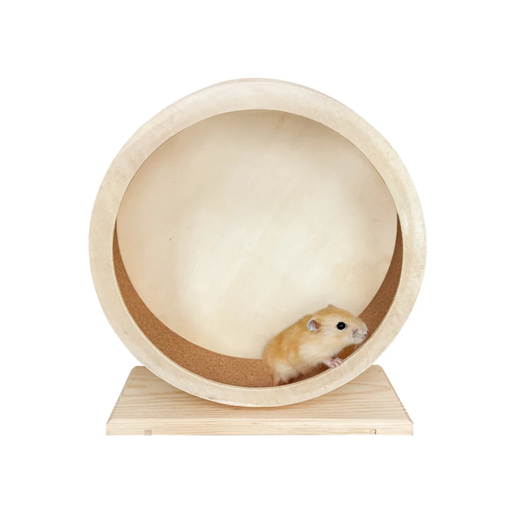

Wooden Silent Spinner Non Slip Run Disc for Hedgehogs Small Pets Exercise Wheel Hamster Exercise Wooden Wheel Toy