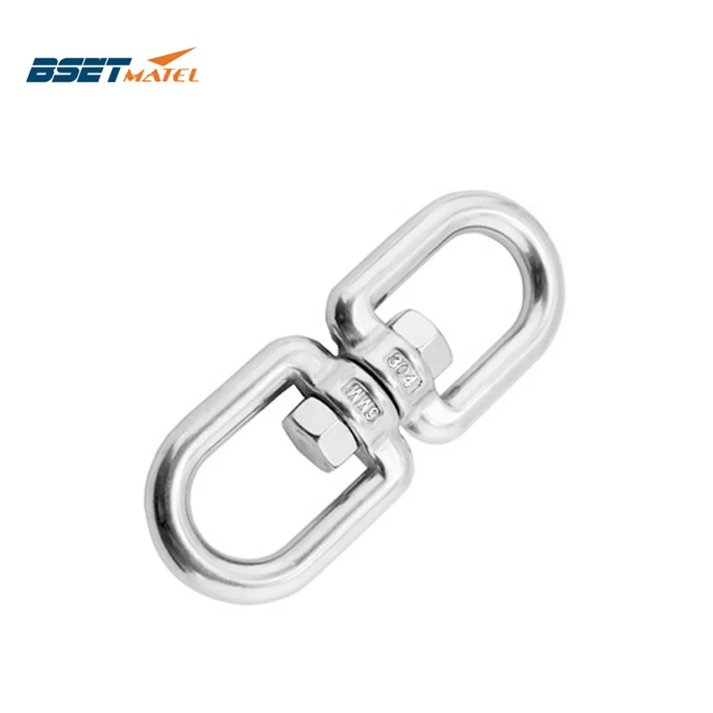 

6mm Climing Accessory Stainless Steel Rotation Quick Hook Buckles for Outdoor Rock Climbing Hiking Equipment Rotating Carabiner