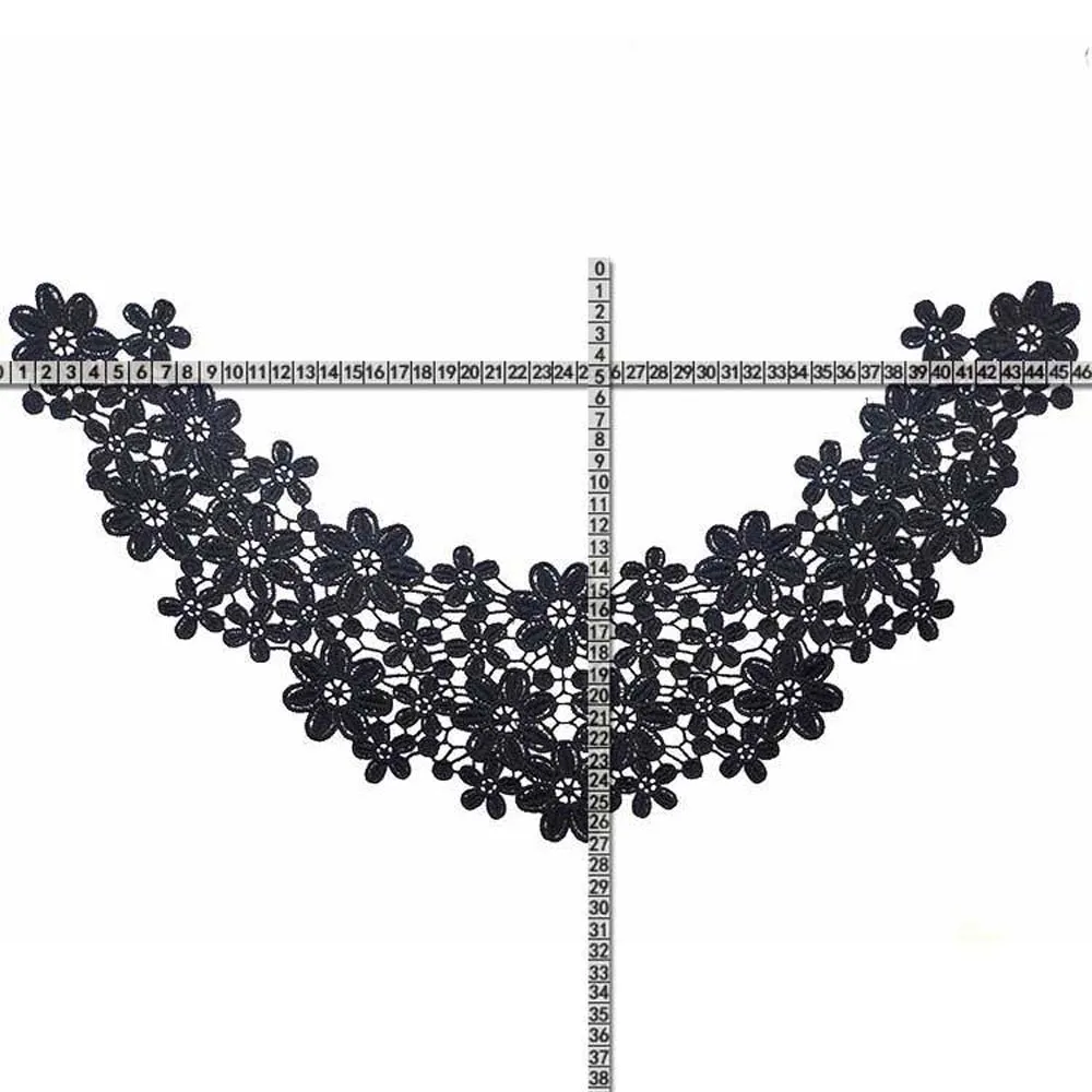 Многоцветная кружевная ткань вышитая аппликация декольте DIY цветочные платья