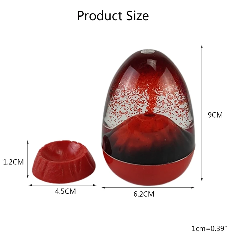 

Simulate Volcanic Eruptions Hourglass Acrylic Ornamental Hourglass Liquid Motion Hourglass Enlightenment Game Props