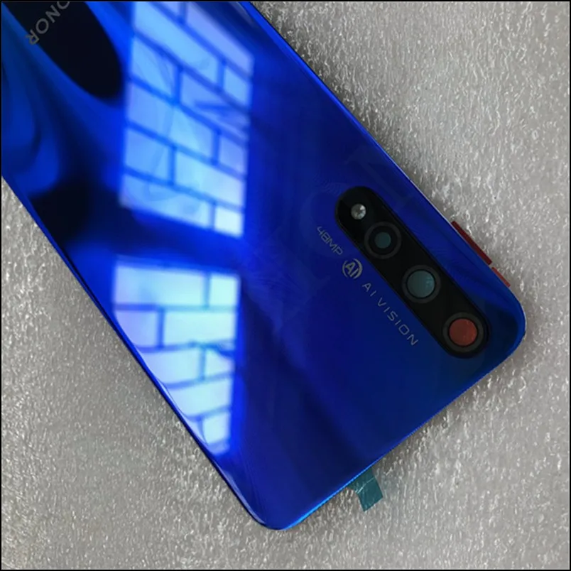 Новое оригинальное закаленное стекло задняя крышка для huawei Honor 20S Запасные части задняя крышка батарейного отсека Корпус+ рамка для камеры