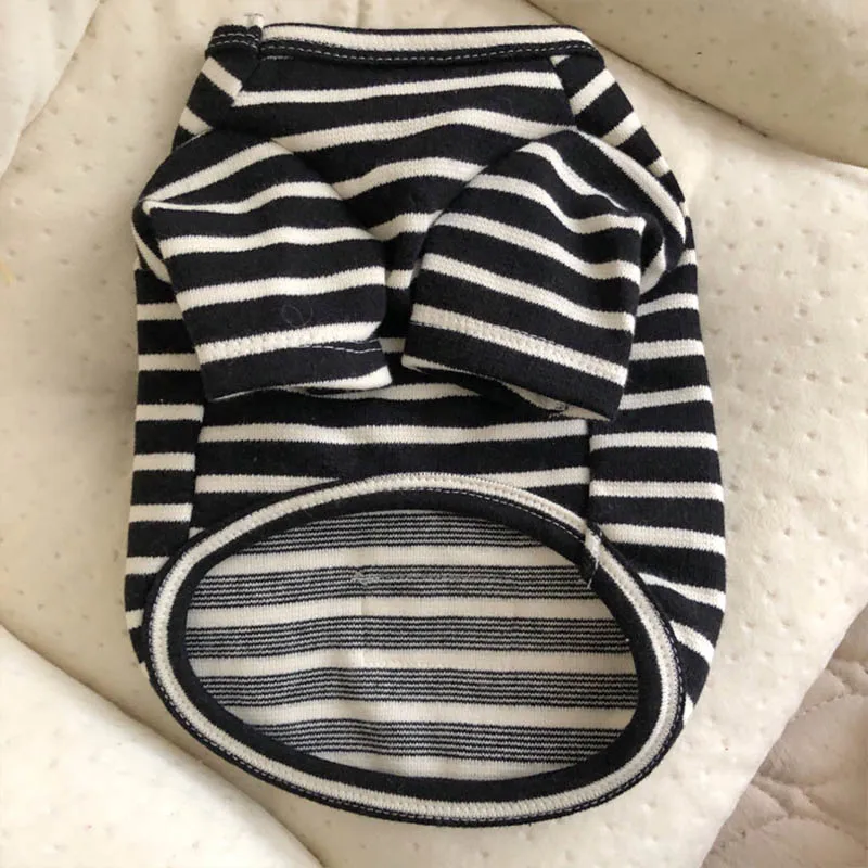 Сезон: весна-лето собачья одежда в полоску Pet Рубашка Жилет классический щенков