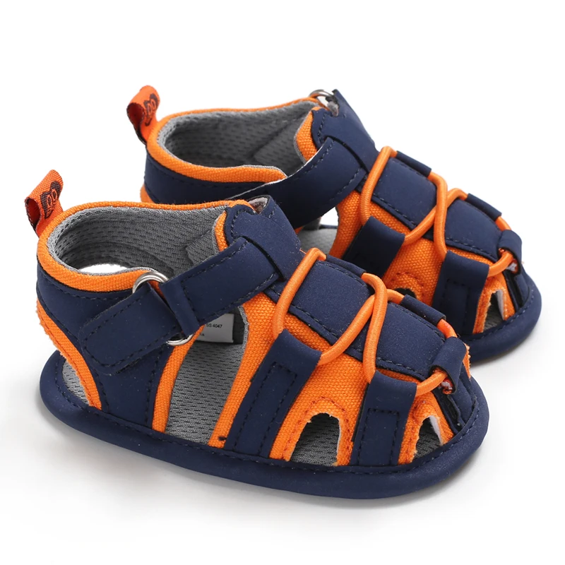 

VALEN SINA 2021 New Kids Newborn Baby Boys Fashion Summer Soft Crib Shoes First Walker Anti Slip Baotou Sandals Shoe