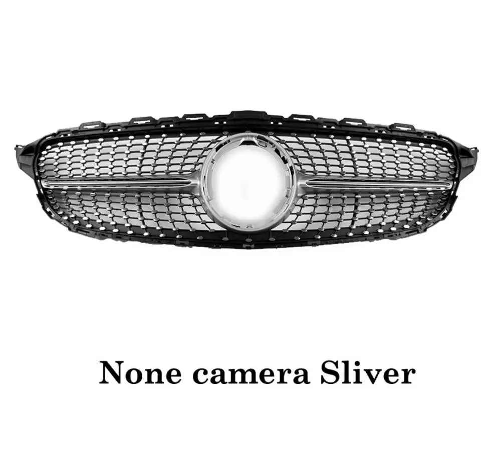 

Diamond Grill For Mercedes-Benz W205 C Class C250 C300 C400 2015 2016 2017 2018 Front Grille