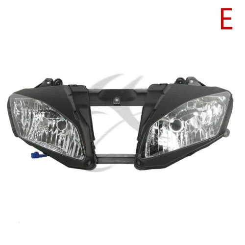 E Передние фары для мотоцикла свет лампы в сборе для Yamaha Kawasaki Honda CBR600 F4i CBR900RR CBR919RR - Цвет: E
