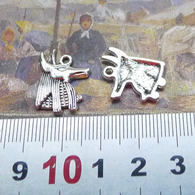 

Jewelry Charms 10 Pieces 16x20mm Antique Silver Color God Charms