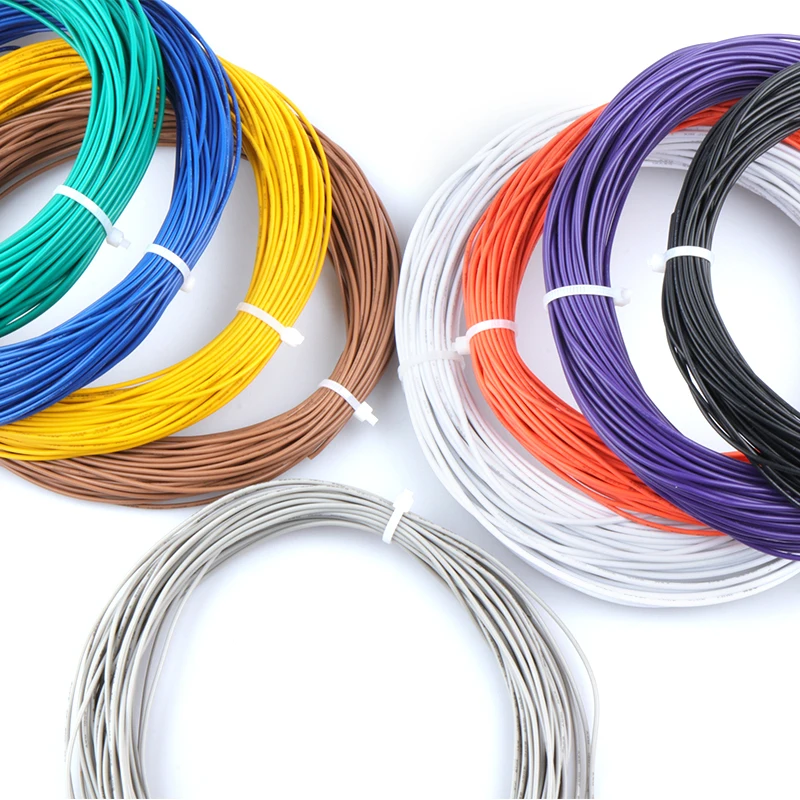 1 комплект 50 метров 26AWG гибкий провод ПВХ кабель 3 мм луженый медный 10 цветов