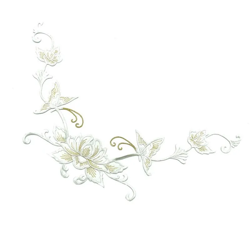 Комплект из 2 штук бабочки поставляются с аппликацией в виде цветка одежда