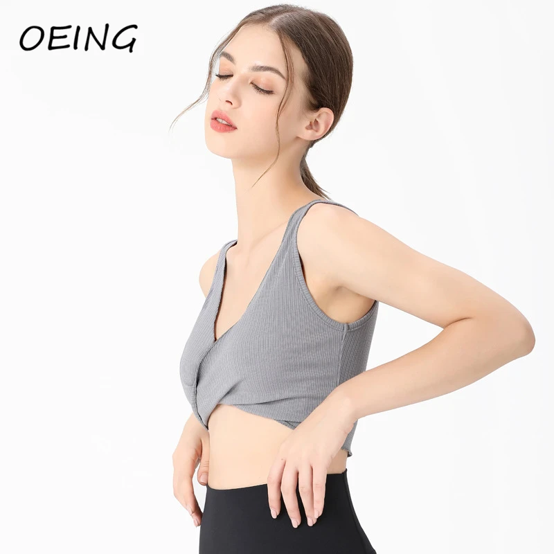 

Summer Workout Yoga Bras and Vest Reversible Fitness Jogger Clothes Quick Dry Women's Gym Bra Tops