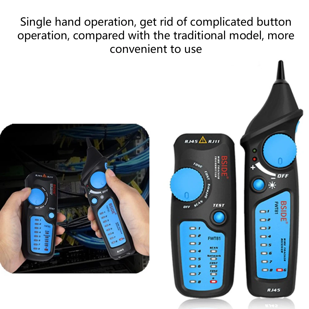 

BSIDE Cable Tracker RJ45 RJ11 Telephone Wire Network LAN TV Electric Line Finder Tester Multi-Functional Wire Tester Tracker