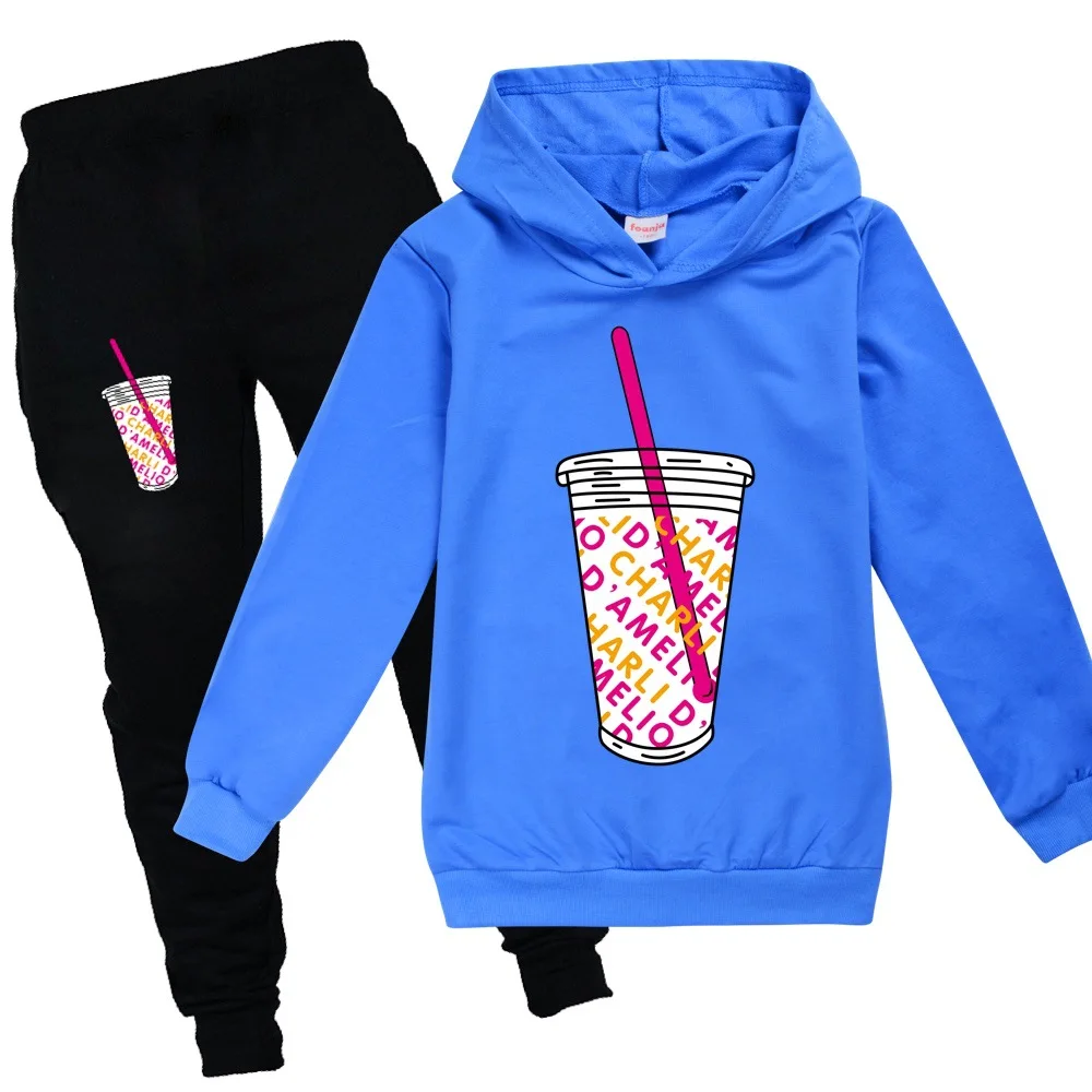 New Kids Hype House Costume for girls Boys Christmas Clothing Long Sleeve Children Sport Suits Hoodies Tops T-shirt +Pants Sets |
