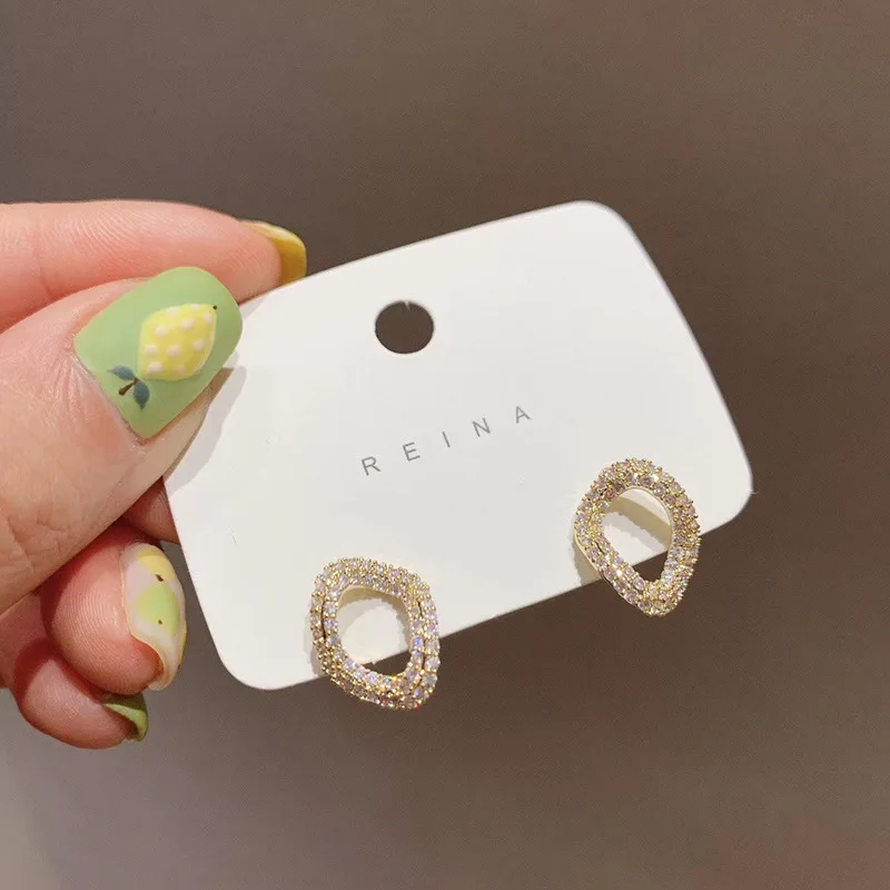 Корейские модные ювелирные изделия изысканные и маленькие медные