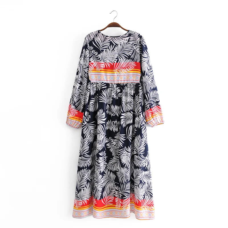 Разноцветный цветочный принт Винтаж для женщин с завязками на шее кисточками