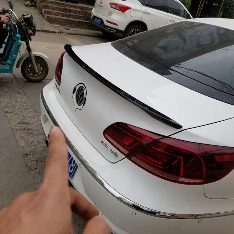 Для Volkswagen VW Passat CC 2009-2016 Авто ABS пластик Неокрашенный задний Багажник крыло губа