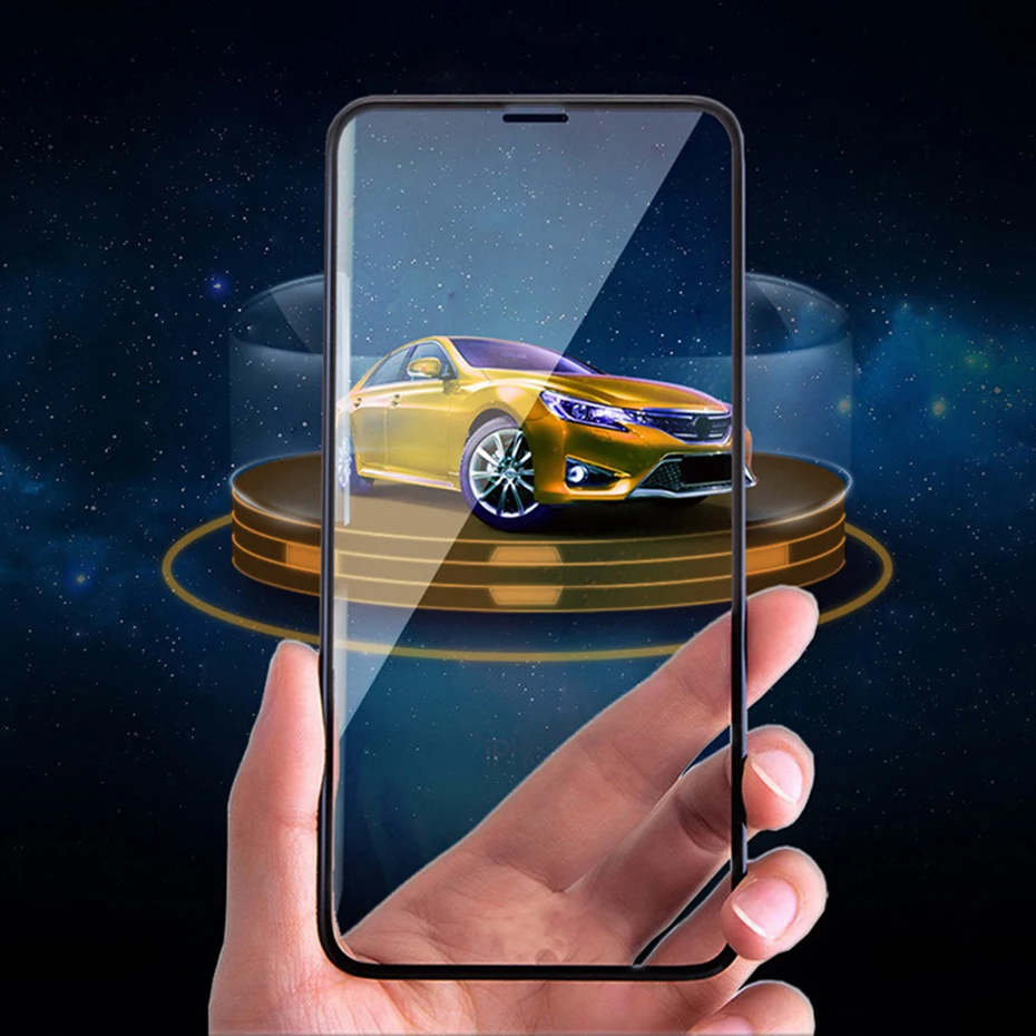 20D полное покрытие из закаленного стекла для iPhone 6 7 8 Plus X XR XS MAX glass для iPhone 6 7 8 Plus X XR футляр для очков пленка