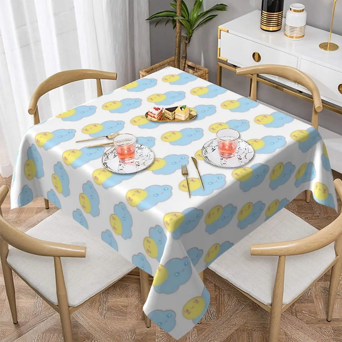 

Cloud Tablecloth Cheap Decorative Table Cover Wedding Printed Protection Polyester Table Cloth