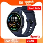 Новинка 90%, Смарт-часы Xiaomi Mi, цветной спортивный выпуск, многоциферблатный браслет AMOLED, наручные часы с длинным аккумулятором для спорта и фитнеса, пульсометр