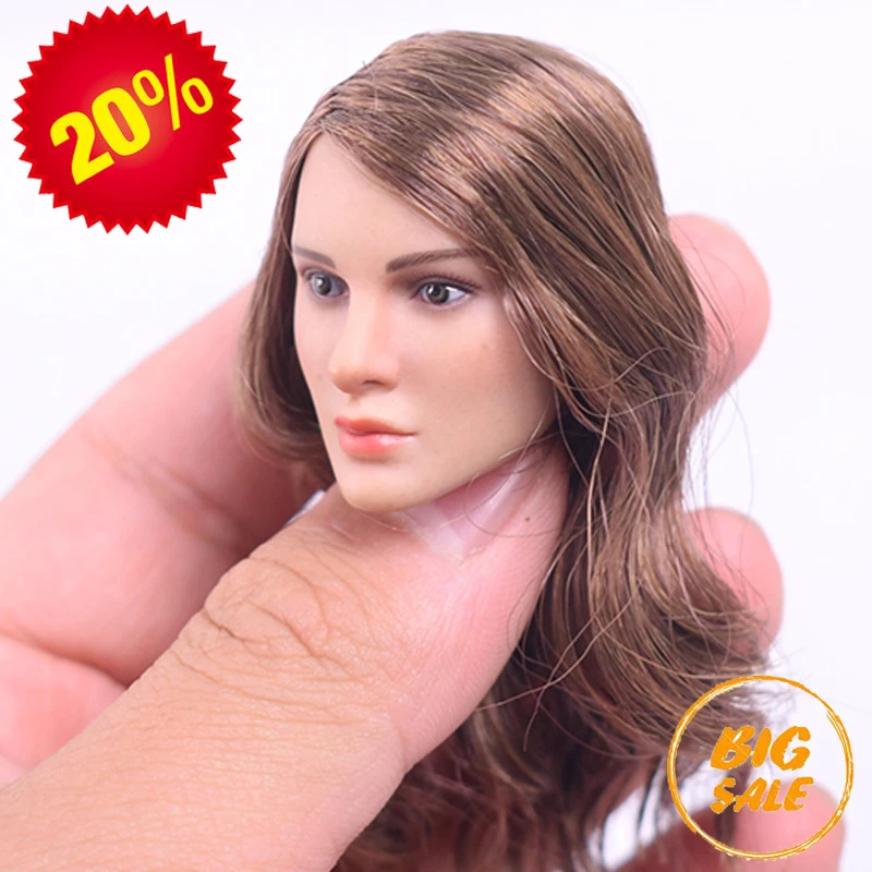 Топ хобби игрушки KT008 масштаб 1/6 длинные волосы девушка голова Лепка F 12 &quotЖенская