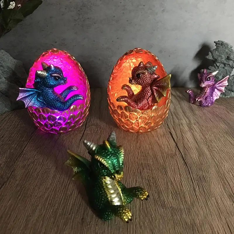 

Simulations Crystal Dragon Egg Ornaments Desktop Decorations Luminous Resin Dragon Egg Ornaments Gift For Kid And Children