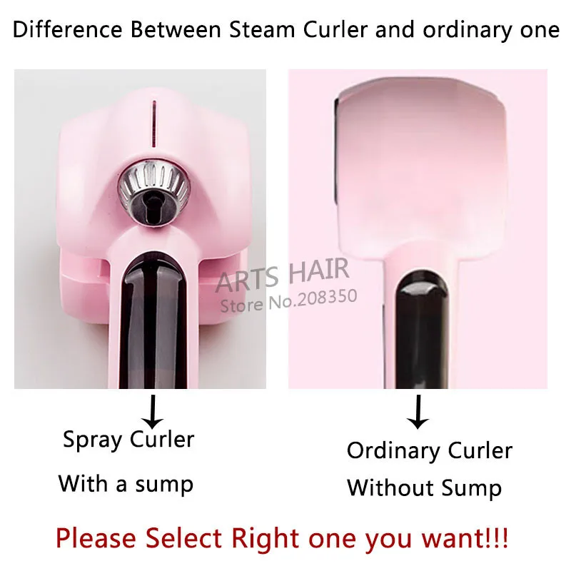 

Professional Automatic Hair Steam Curler Ceramic Curling Iron Salon Rotating Styling Steamer Spray Curl Spiral Spray Curler Iro