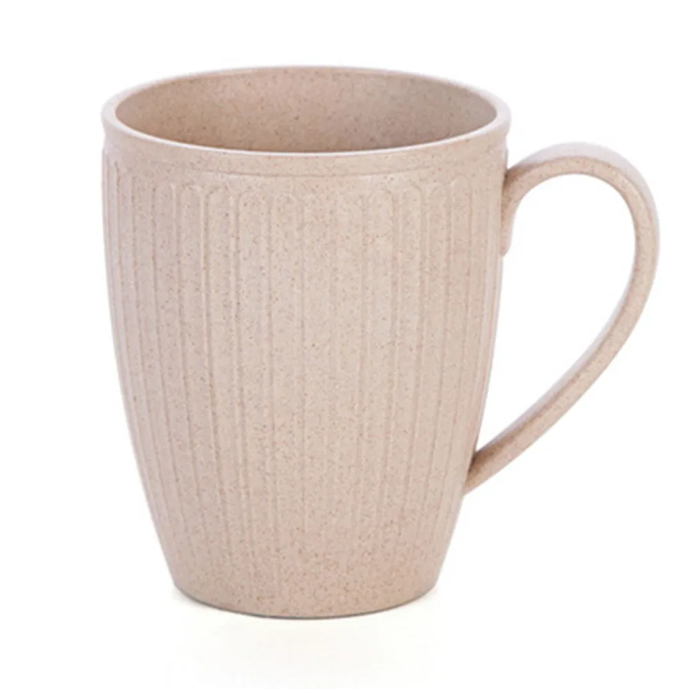 

2021 New Fashion Creative Wheat Color Couple Drinking Water Cup Mouth Brushing Tooth Cup