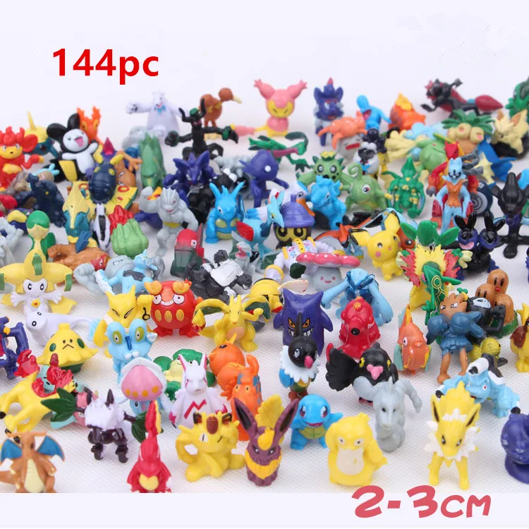 

144Pcs Tomy Different Styles Pokemon Figures Model Collection 2-3cm Pikachu Anime Figure Toys Dolls Child Birthday Gift