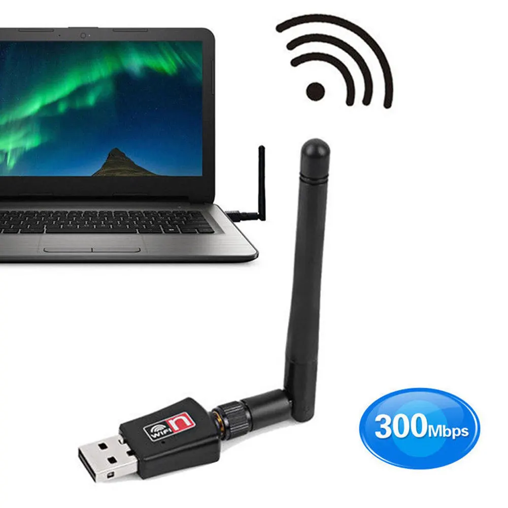 Беспроводной USB Wi Fi адаптер 150 Мбит/с сетевая карта Lan + Внешняя антенна 2 дБи