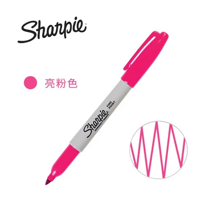 1 шт. Sharpie 31993 экологически чистый мелкий точечный Перманентный маркер 1 мм беспыльный маркер 21 цвет на выбор - Цвет: Bright pink