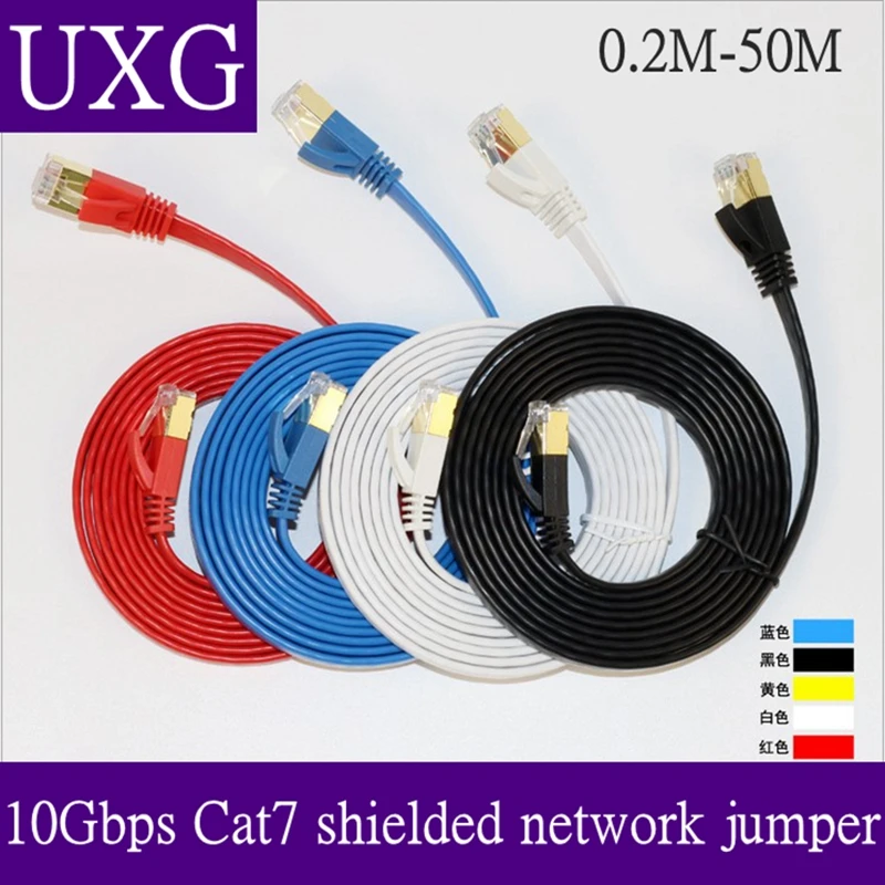 10 Гбит/с Ethernet кабель RJ45 Cat7 Lan STP RJ 45 плоский сетевой Соединительный шнур для модема