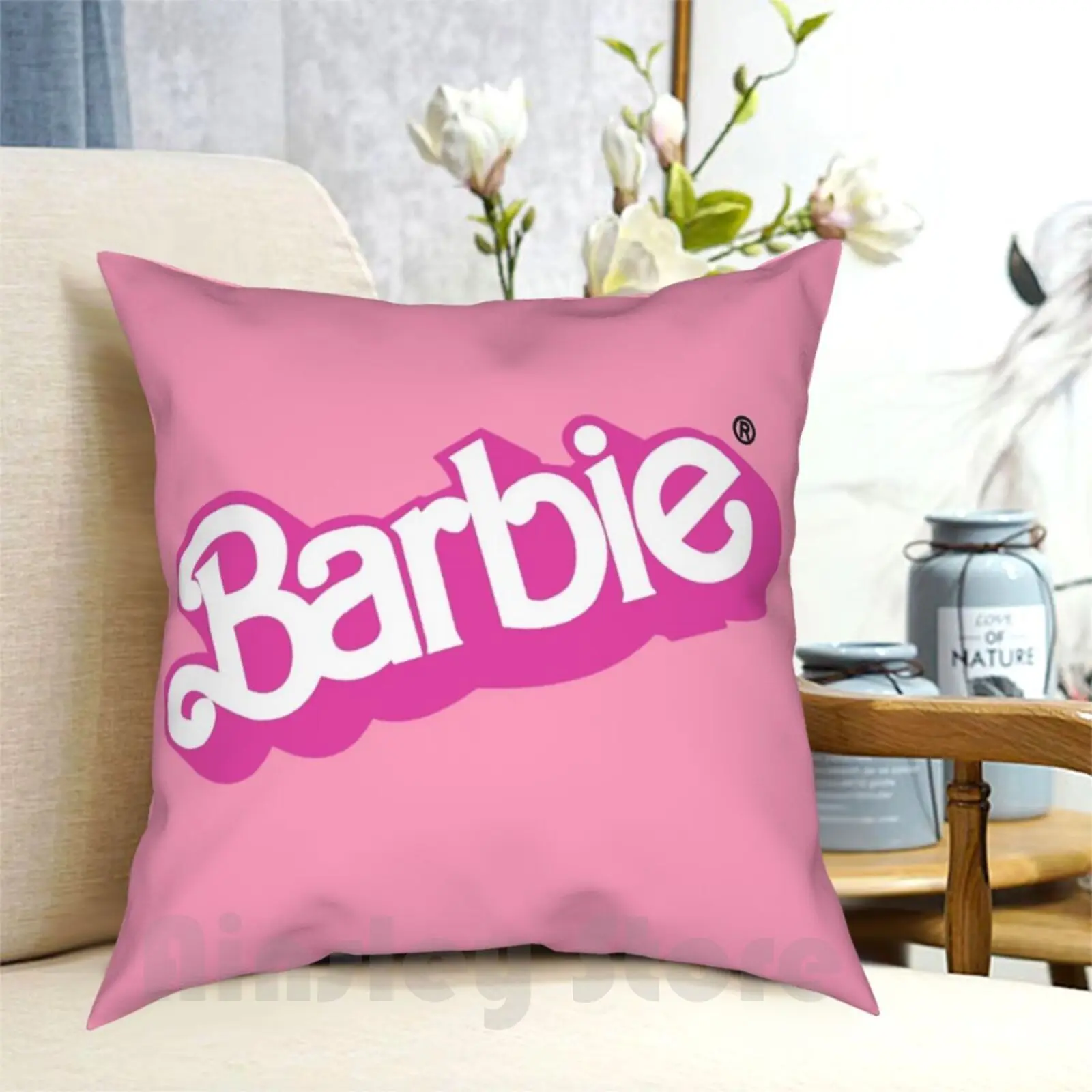 

Pillow Case Printed Home Soft DIY Pillow cover Retro Vintage Pink Plastic Fabulous Cute