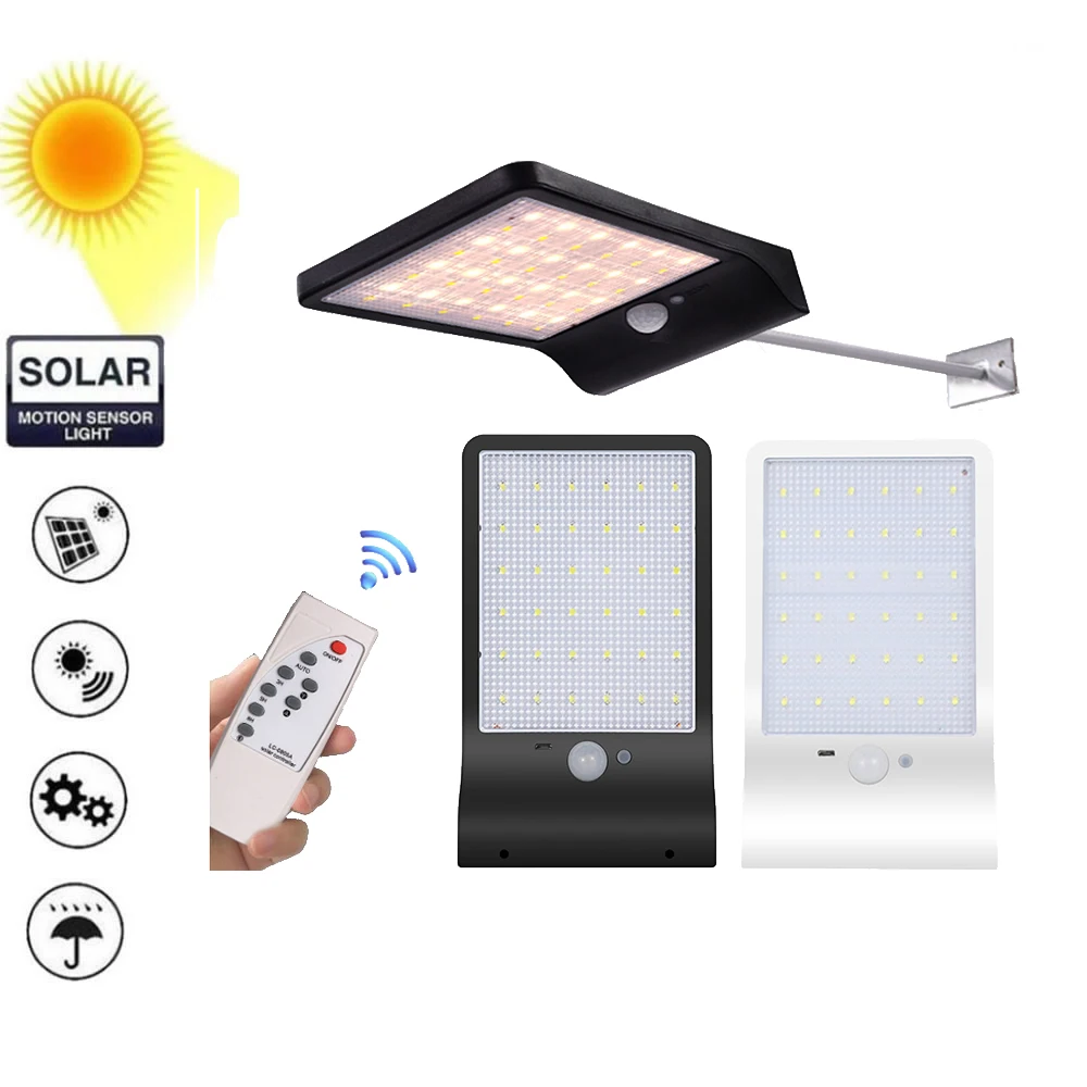 450LM 48 светодиодов солнечные лампы Открытый PIR датчик движения Солнечная энергия