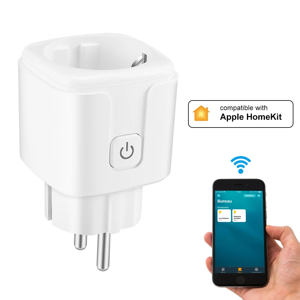 Евророзетка с Wi Fi и монитором питания беспроводная смарт розетка Alexa для Google Assistant