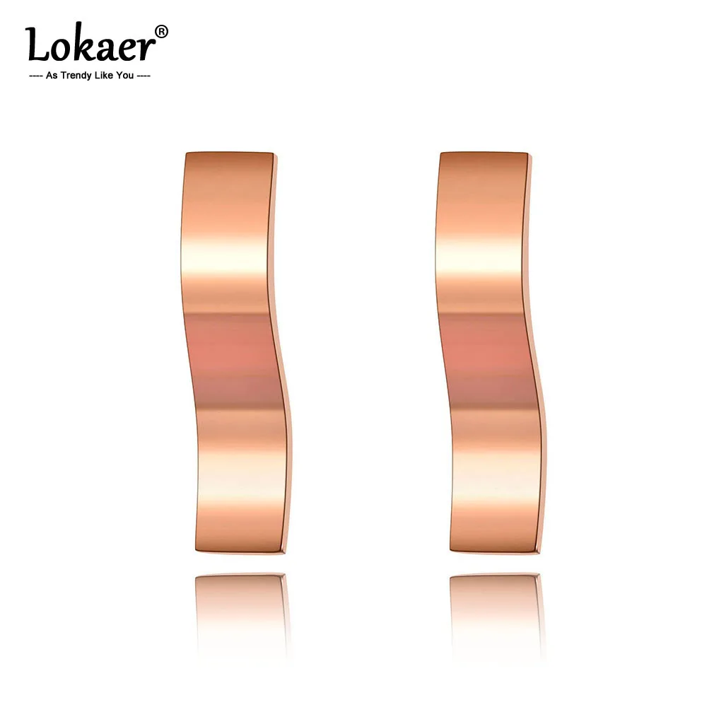 Оригинальные дизайнерские геометрические серьги Lokaer из титановой нержавеющей