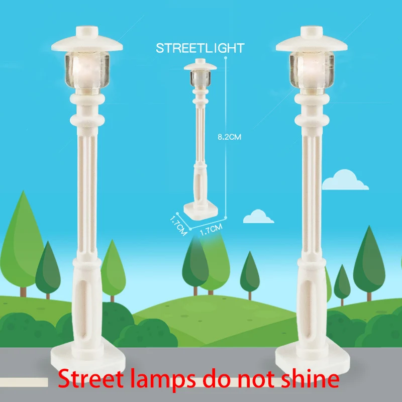 20 шт./лот городской уличный фонарь строительные блоки парк дорога световые